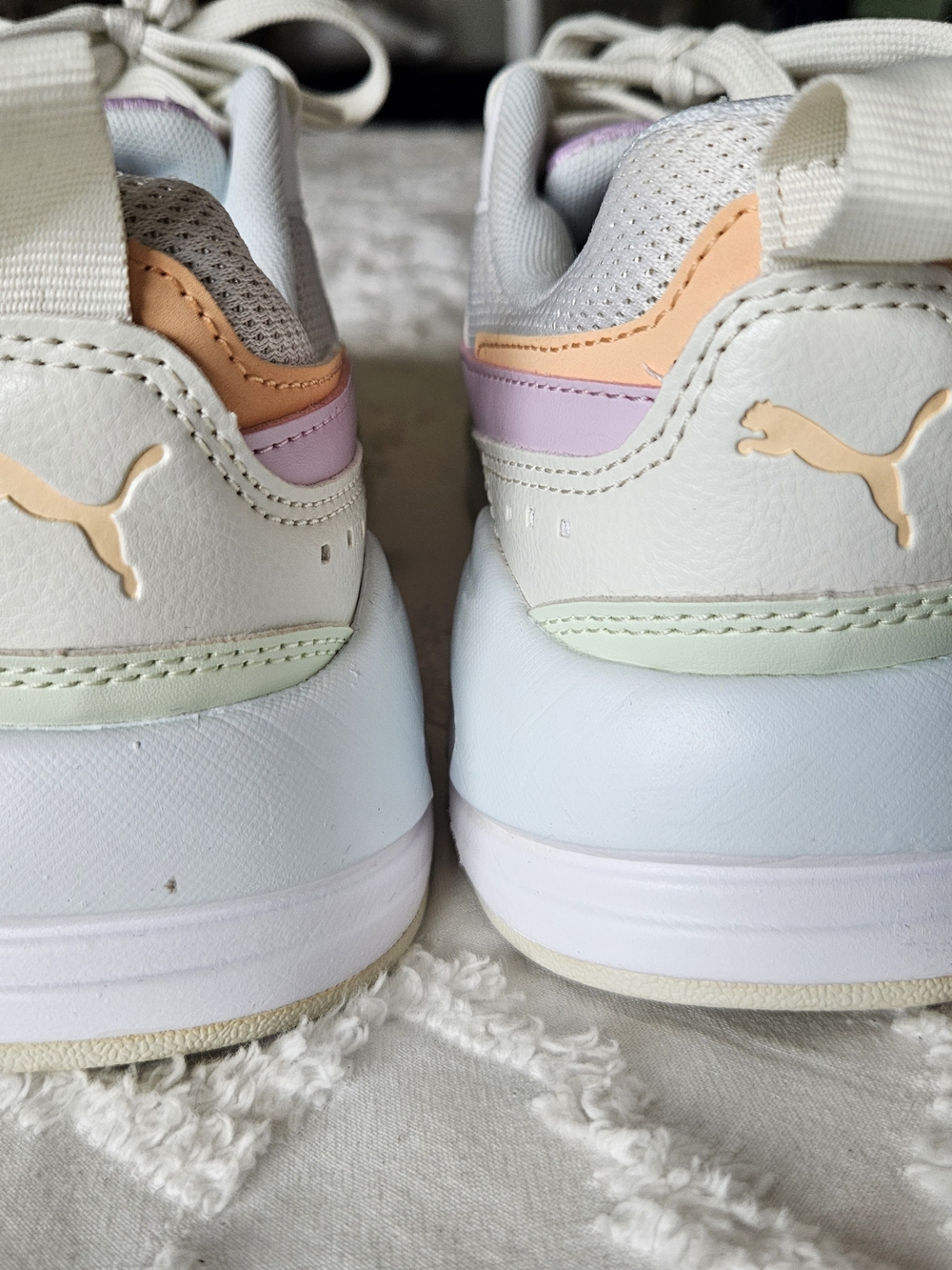 PUMA Women’s 8.5 Pastel Colorblock Chunky Sneakers Lavender Mint Peach - Picture 7 of 8
